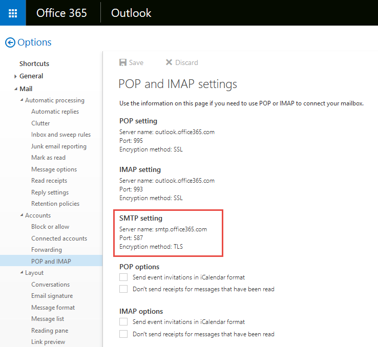 office 365 email settings melbourne